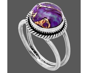 Copper Purple Turquoise Ring size-7 SDR241548 R-1068, 10x10 mm