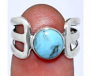 Natural Turquoise Morenci Mine Ring size-7 SDR241554 R-1162, 8x8 mm