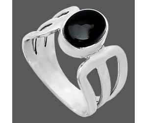 Black Onyx Ring size-6 SDR241561 R-1162, 7x9 mm