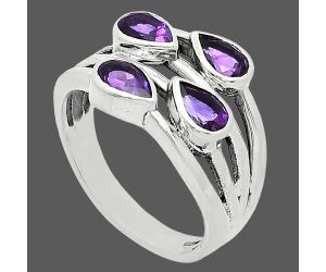 African Amethyst Ring size-7 SDR241576 R-1030, 4x6 mm