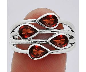 Hessonite Garnet Ring size-7 SDR241583 R-1030, 4x6 mm