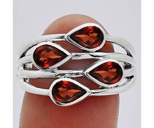 Hessonite Garnet Ring size-8 SDR241584 R-1030, 4x6 mm