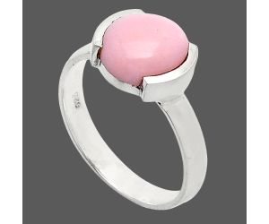 Pink Opal Ring size-7 SDR241636 R-1173, 9x9 mm