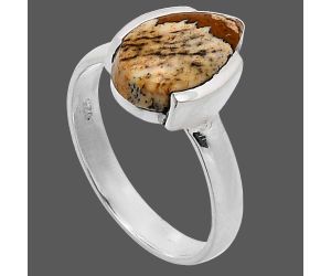Picture Jasper Ring size-7 SDR241656 R-1173, 7x12 mm