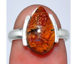 Rare Cady Mountain Agate Ring size-6 SDR241661 R-1173, 8x14 mm