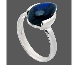 Blue Fire Labradorite Ring size-7.5 SDR241700 R-1173, 8x13 mm