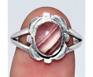 Rhodochrosite Argentina Ring size-7 SDR241718 R-1342, 7x9 mm