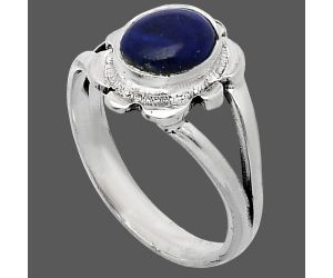 Lapis Lazuli Ring size-6.5 SDR241719 R-1342, 6x8 mm