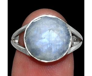 Rainbow Moonstone Checker Ring size-8 SDR241722 R-1002, 12x12 mm