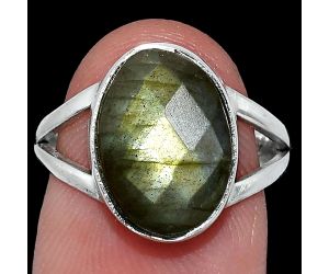 Spectrolite Labradorite Checker Ring size-7 SDR241725 R-1002, 10x14 mm