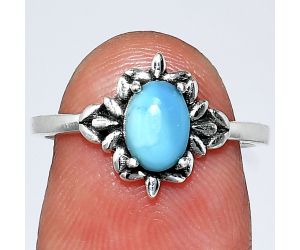 Natural Rare Turquoise Nevada Aztec Mt Ring size-7 SDR241733 R-1721, 7x5 mm