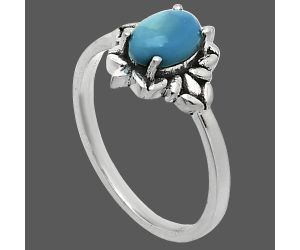 Natural Rare Turquoise Nevada Aztec Mt Ring size-7 SDR241733 R-1721, 7x5 mm