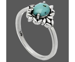 Natural Rare Turquoise Nevada Aztec Mt Ring size-7 SDR241741 R-1721, 7x5 mm
