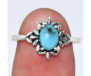 Natural Rare Turquoise Nevada Aztec Mt Ring size-7 SDR241743 R-1721, 7x5 mm