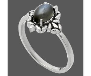 Gray Moonstone Ring size-7 SDR241759 R-1721, 7x5 mm