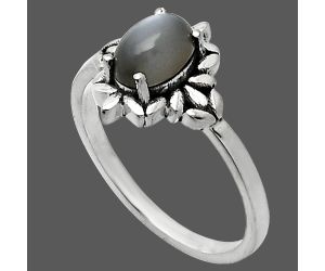 Gray Moonstone Ring size-6 SDR241784 R-1721, 7x5 mm