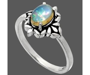 Ethiopian Opal Ring size-6 SDR241796 R-1721, 7x5 mm