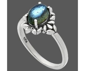 Blue Labradorite Ring size-6 SDR241798 R-1721, 7x5 mm