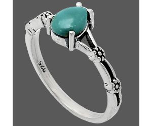 Natural Rare Turquoise Nevada Aztec Mt Ring size-6 SDR241806 R-1720, 7x5 mm