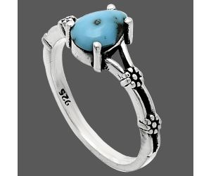 Natural Turquoise Morenci Mine Ring size-5 SDR241822 R-1720, 7x5 mm