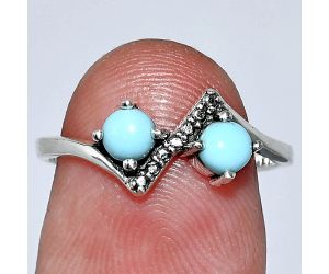 Sleeping Beauty Turquoise Ring size-7 SDR241884 R-1184, 4x4 mm