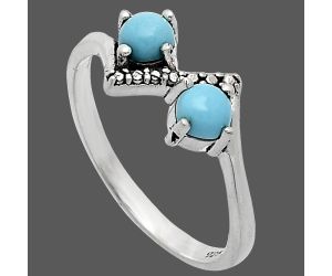 Sleeping Beauty Turquoise Ring size-7 SDR241884 R-1184, 4x4 mm