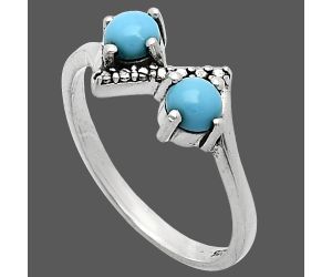 Sleeping Beauty Turquoise Ring size-6 SDR241885 R-1184, 4x4 mm