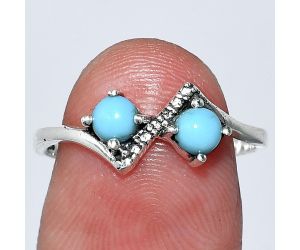 Sleeping Beauty Turquoise Ring size-8 SDR241886 R-1184, 4x4 mm