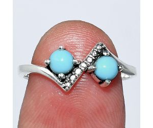 Sleeping Beauty Turquoise Ring size-7 SDR241887 R-1184, 4x4 mm