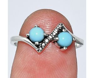 Sleeping Beauty Turquoise Ring size-7 SDR241893 R-1184, 4x4 mm