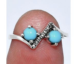 Sleeping Beauty Turquoise Ring size-5 SDR241895 R-1184, 4x4 mm