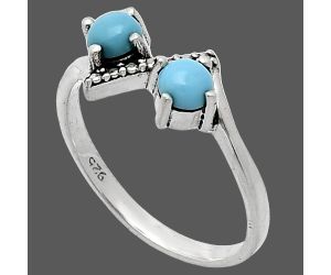 Sleeping Beauty Turquoise Ring size-6 SDR241896 R-1184, 4x4 mm