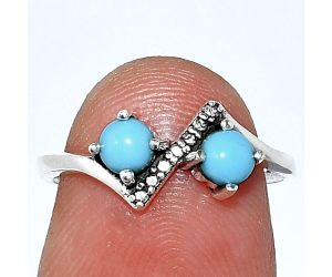Sleeping Beauty Turquoise Ring size-6 SDR241897 R-1184, 4x4 mm