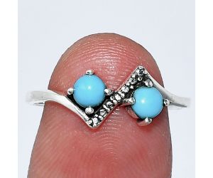 Sleeping Beauty Turquoise Ring size-8 SDR241899 R-1184, 4x4 mm