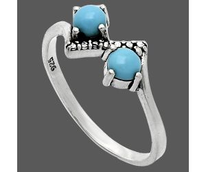 Sleeping Beauty Turquoise Ring size-8 SDR241899 R-1184, 4x4 mm
