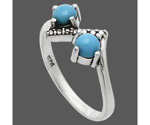 Sleeping Beauty Turquoise Ring size-5 SDR241902 R-1184, 4x4 mm