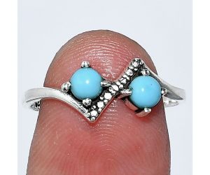 Sleeping Beauty Turquoise Ring size-8 SDR241904 R-1184, 4x4 mm