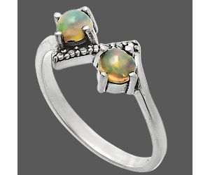 Ethiopian Opal Ring size-6 SDR241926 R-1184, 4x4 mm