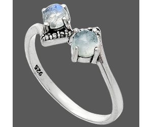 Rainbow Moonstone Ring size-8 SDR241944 R-1184, 4x4 mm