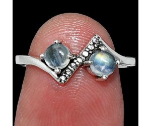 Rainbow Moonstone Ring size-7 SDR241947 R-1184, 4x4 mm