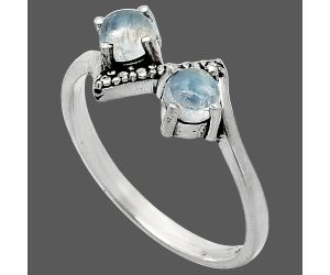 Rainbow Moonstone Ring size-7 SDR241947 R-1184, 4x4 mm