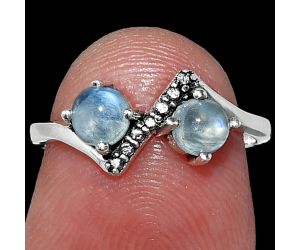 Rainbow Moonstone Ring size-5 SDR241948 R-1184, 4x4 mm