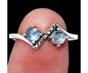 Rainbow Moonstone Ring size-8 SDR241949 R-1184, 4x4 mm