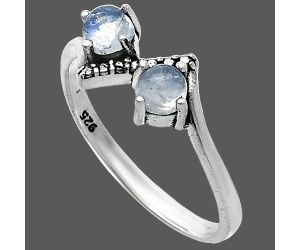 Rainbow Moonstone Ring size-8 SDR241949 R-1184, 4x4 mm