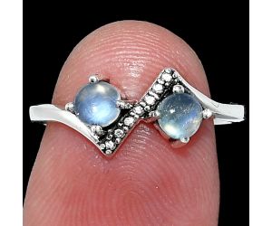 Rainbow Moonstone Ring size-7 SDR241950 R-1184, 4x4 mm