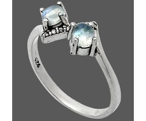 Rainbow Moonstone Ring size-7 SDR241950 R-1184, 4x4 mm