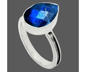 Blue Labradorite Checker Ring size-8 SDR241977 R-1056, 10x14 mm