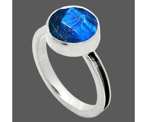 Blue Labradorite Checker Ring size-7.5 SDR241989 R-1056, 10x14 mm