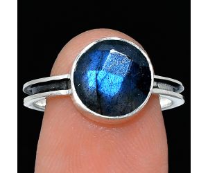 Blue Labradorite Checker Ring size-8 SDR241991 R-1056, 10x10 mm