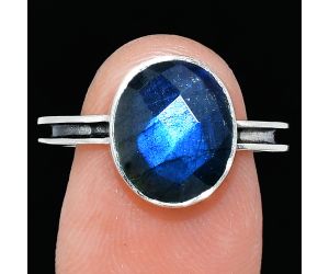 Blue Labradorite Checker Ring size-8 SDR241993 R-1056, 10x12 mm